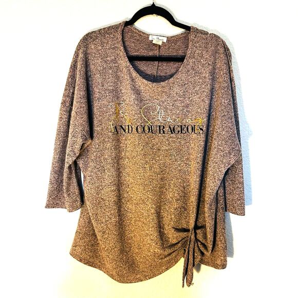 Be Strong and Courages Blouse 2X - Picture 1 of 3